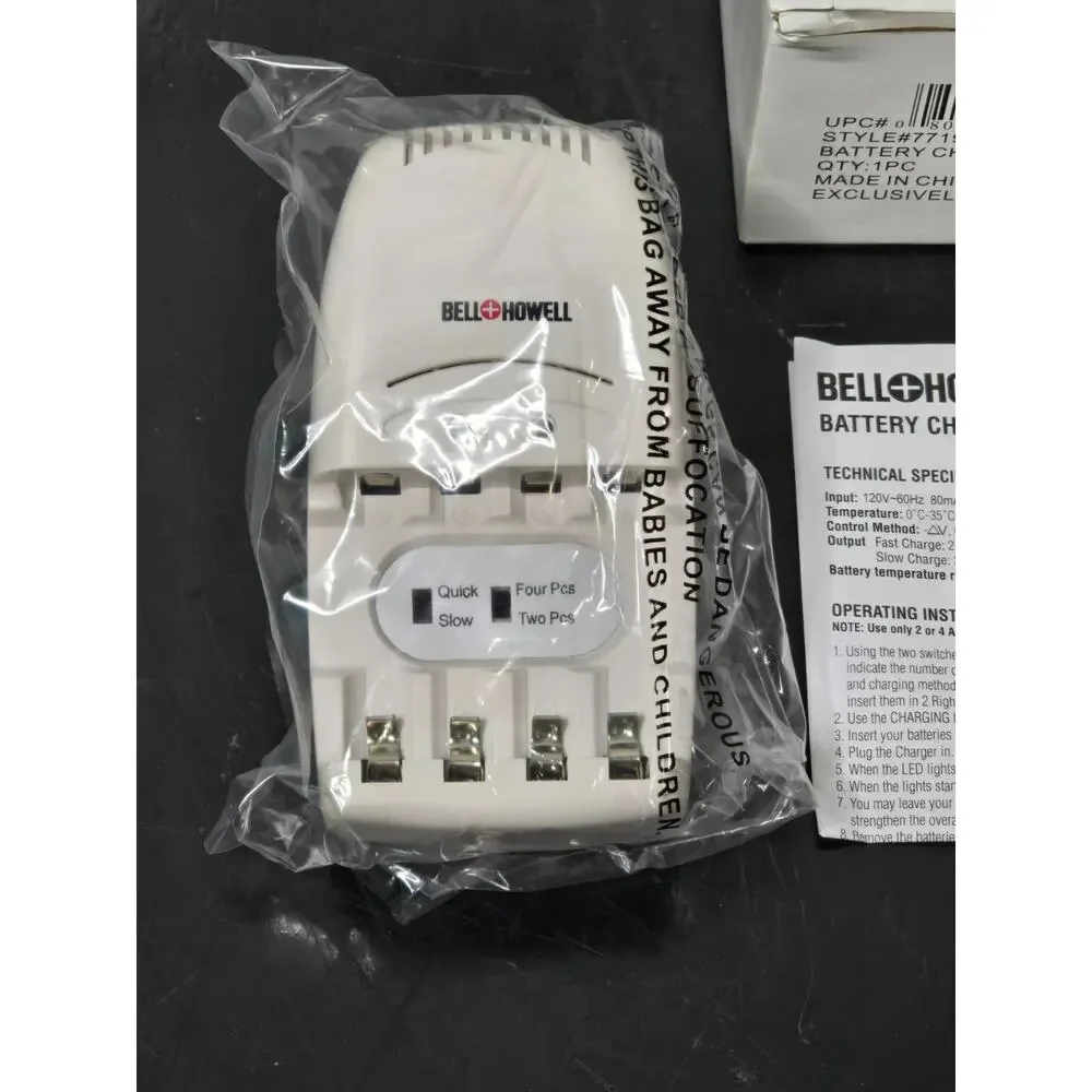 Bell Howell KN 8500 Super Charger Battery Charger AA & AAA NEW OLD STOCK